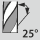 Helix angle: 25 °