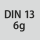 Tolerance class: DIN 13 6g
