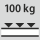 Hyllytason kantavuus / tasaisesti jakautunut enimmäishyllykuorma (metallilla): 100 kg