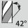 Helix angle: 42 °