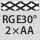 pyällysprofiilille RGE30° 2×AA