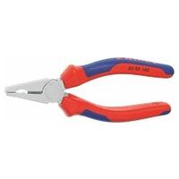 Combination pliers, chrome-plated, with grips