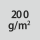 Gramaža materijala / debljina tkanine 200