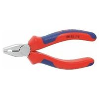 Combination pliers, chrome-plated, with grips