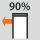 Izvlačenje ladica (djelomično/potpuno izvlačenje): 90 %