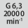Qualità equilibratura G con numero di giri: G 6,3 con 20000 min<sup>-1</sup>