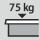Capacitate portantă per sertar / raft culisant: 75 kg