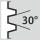 Flankvinkel: 30 grad