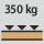 Bärförmåga arbetsbänk/bord − maximal jämnt fördelad last (på trä): 350 kg