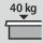Bärförmåga låda/utdragshylla: 40 kg