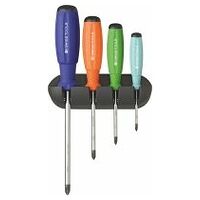 Screwdriver set for Phillips, with 2-component SwissGrip handle