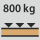Bärförmåga arbetsbänk/bord − maximal jämnt fördelad last (på trä): 800 kg