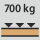 Bärförmåga arbetsbänk/bord − maximal jämnt fördelad last (på trä): 700 kg