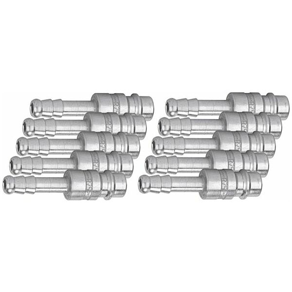Set di nippli con raccordo tubo, acciaio 10 pezzi 6 mm