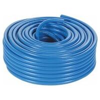 Gewapende slang blauw, soft, PVC  Lengte 50 m