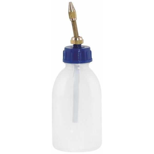 Plastic oiler with discharge tube