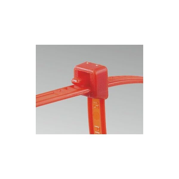 Set de coliere pentru cabluri LR55, cu posibilitate de desfacere, culoare roşie  4,8 mm