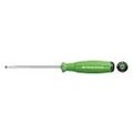Screwdriver for slot-head, with 2-component SwissGrip handle  4 mm