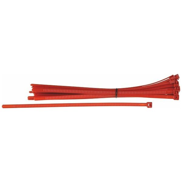 Kabelbinders, set, LR55, losneembaar, rood  4,8 mm