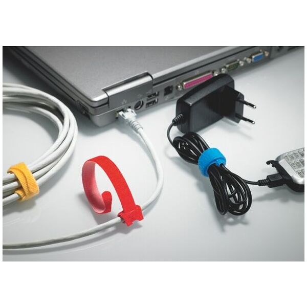 TEXTIE Hook and loop ties fasteners pack, 200×12.5 mm 10-piece BL