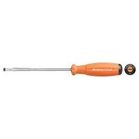 Screwdriver for slot-head, with 2-component SwissGrip handle  6,5 mm
